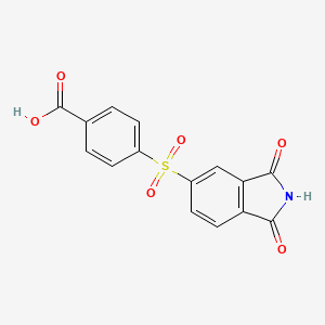 molecular formula C15H9NO6S B3497921 4-[(1,3-dioxo-2,3-dihydro-1H-isoindol-5-yl)sulfonyl]benzoic acid 