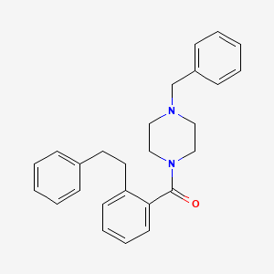 molecular formula C26H28N2O B3497948 1-benzyl-4-[2-(2-phenylethyl)benzoyl]piperazine 