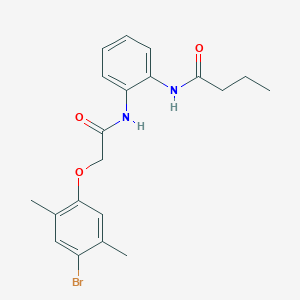 N-(2-{[2-(4-bromo-2,5-dimethylphenoxy)acetyl]amino}phenyl)butanamide