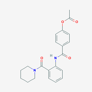 4-({[2-(1-piperidinylcarbonyl)phenyl]amino}carbonyl)phenyl acetate