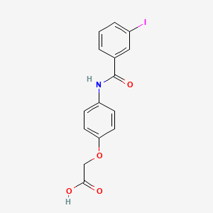 molecular formula C15H12INO4 B3497977 {4-[(3-iodobenzoyl)amino]phenoxy}acetic acid 