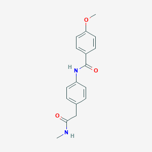 molecular formula C17H18N2O3 B349803 4-methoxy-N-{4-[2-(methylamino)-2-oxoethyl]phenyl}benzamide CAS No. 1060313-86-1