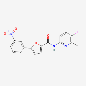 N-(5-iodo-6-methyl-2-pyridinyl)-5-(3-nitrophenyl)-2-furamide