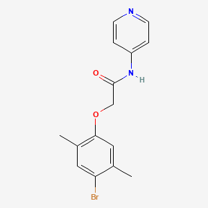 molecular formula C15H15BrN2O2 B3498059 2-(4-bromo-2,5-dimethylphenoxy)-N-4-pyridinylacetamide 