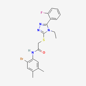 N-(2-bromo-4,5-dimethylphenyl)-2-{[4-ethyl-5-(2-fluorophenyl)-4H-1,2,4-triazol-3-yl]sulfanyl}acetamide