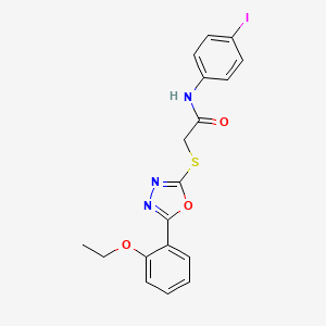 2-{[5-(2-ethoxyphenyl)-1,3,4-oxadiazol-2-yl]thio}-N-(4-iodophenyl)acetamide