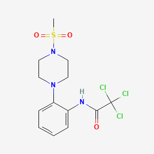 2,2,2-trichloro-N-{2-[4-(methylsulfonyl)-1-piperazinyl]phenyl}acetamide