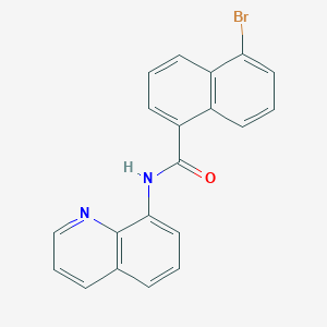 molecular formula C20H13BrN2O B3498189 5-bromo-N-8-quinolinyl-1-naphthamide 