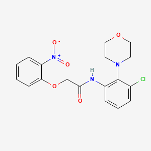 molecular formula C18H18ClN3O5 B3498209 N-[3-chloro-2-(4-morpholinyl)phenyl]-2-(2-nitrophenoxy)acetamide 
