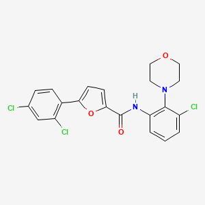 N-[3-chloro-2-(4-morpholinyl)phenyl]-5-(2,4-dichlorophenyl)-2-furamide