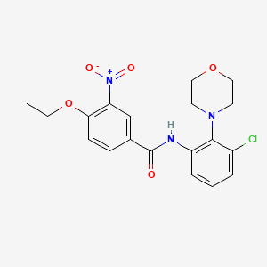 molecular formula C19H20ClN3O5 B3498256 N-[3-chloro-2-(4-morpholinyl)phenyl]-4-ethoxy-3-nitrobenzamide 