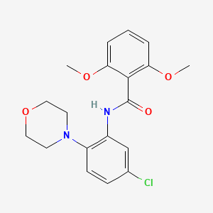molecular formula C19H21ClN2O4 B3498280 N-[5-chloro-2-(4-morpholinyl)phenyl]-2,6-dimethoxybenzamide 