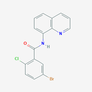molecular formula C16H10BrClN2O B3498287 5-bromo-2-chloro-N-8-quinolinylbenzamide 