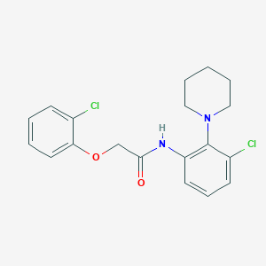 molecular formula C19H20Cl2N2O2 B3498289 2-(2-chlorophenoxy)-N-[3-chloro-2-(1-piperidinyl)phenyl]acetamide 