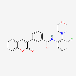 molecular formula C26H21ClN2O4 B3498298 N-[3-chloro-2-(4-morpholinyl)phenyl]-3-(2-oxo-2H-chromen-3-yl)benzamide 