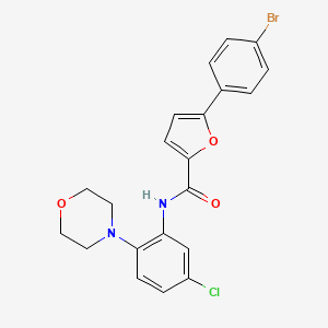 molecular formula C21H18BrClN2O3 B3498312 5-(4-bromophenyl)-N-[5-chloro-2-(4-morpholinyl)phenyl]-2-furamide 