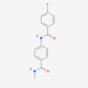molecular formula C15H13FN2O2 B349832 4-fluoro-N-{4-[(methylamino)carbonyl]phenyl}benzamide CAS No. 923807-04-9