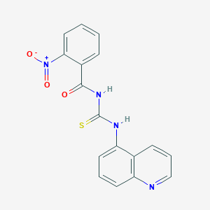 molecular formula C17H12N4O3S B3498362 2-nitro-N-[(5-quinolinylamino)carbonothioyl]benzamide 