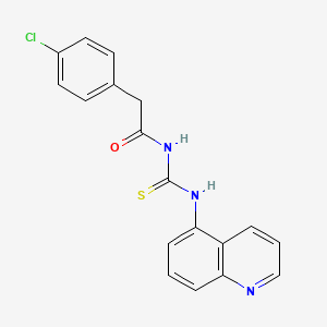2-(4-chlorophenyl)-N-[(5-quinolinylamino)carbonothioyl]acetamide