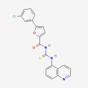 5-(3-chlorophenyl)-N-[(5-quinolinylamino)carbonothioyl]-2-furamide