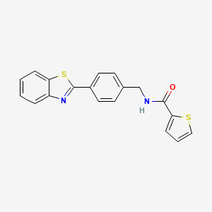 molecular formula C19H14N2OS2 B3498416 N-[4-(1,3-benzothiazol-2-yl)benzyl]-2-thiophenecarboxamide 