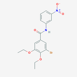 molecular formula C17H17BrN2O5 B3498452 3-bromo-4,5-diethoxy-N-(3-nitrophenyl)benzamide 