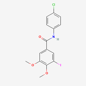 molecular formula C15H13ClINO3 B3498485 N-(4-chlorophenyl)-3-iodo-4,5-dimethoxybenzamide 