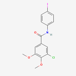 molecular formula C15H13ClINO3 B3498490 3-chloro-N-(4-iodophenyl)-4,5-dimethoxybenzamide 