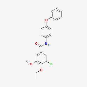 3-chloro-4-ethoxy-5-methoxy-N-(4-phenoxyphenyl)benzamide