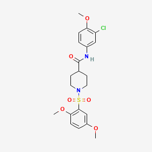 N-(3-chloro-4-methoxyphenyl)-1-[(2,5-dimethoxyphenyl)sulfonyl]-4-piperidinecarboxamide