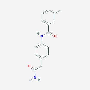 molecular formula C17H18N2O2 B349859 3-methyl-N-{4-[2-(methylamino)-2-oxoethyl]phenyl}benzamide CAS No. 1060252-24-5