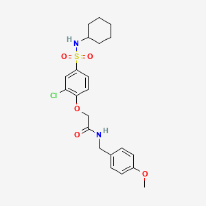 2-{2-chloro-4-[(cyclohexylamino)sulfonyl]phenoxy}-N-(4-methoxybenzyl)acetamide