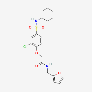 2-{2-chloro-4-[(cyclohexylamino)sulfonyl]phenoxy}-N-(2-furylmethyl)acetamide