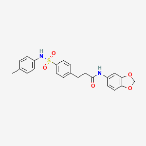 N-1,3-benzodioxol-5-yl-3-(4-{[(4-methylphenyl)amino]sulfonyl}phenyl)propanamide