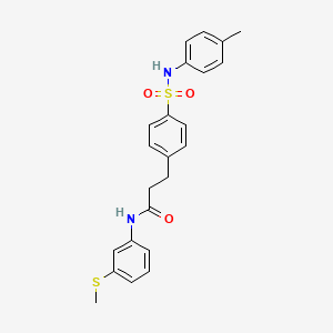 3-(4-{[(4-methylphenyl)amino]sulfonyl}phenyl)-N-[3-(methylthio)phenyl]propanamide