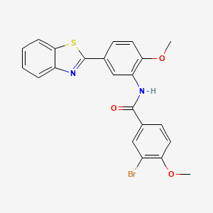 N-[5-(1,3-benzothiazol-2-yl)-2-methoxyphenyl]-3-bromo-4-methoxybenzamide