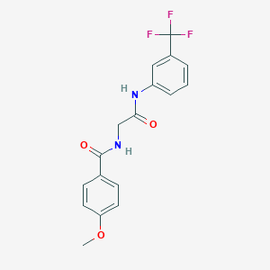 4-methoxy-N-(2-oxo-2-{[3-(trifluoromethyl)phenyl]amino}ethyl)benzamide