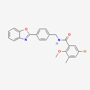 N-[4-(1,3-benzoxazol-2-yl)benzyl]-5-bromo-2-methoxy-3-methylbenzamide