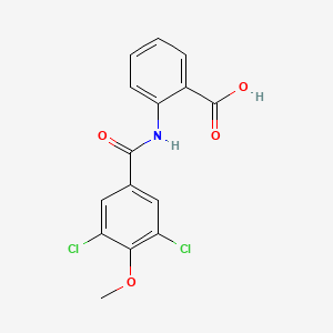 molecular formula C15H11Cl2NO4 B3498742 2-[(3,5-dichloro-4-methoxybenzoyl)amino]benzoic acid 