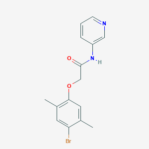 molecular formula C15H15BrN2O2 B3498753 2-(4-bromo-2,5-dimethylphenoxy)-N-3-pyridinylacetamide 