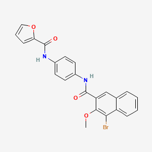 molecular formula C23H17BrN2O4 B3498772 N-{4-[(4-bromo-3-methoxy-2-naphthoyl)amino]phenyl}-2-furamide 