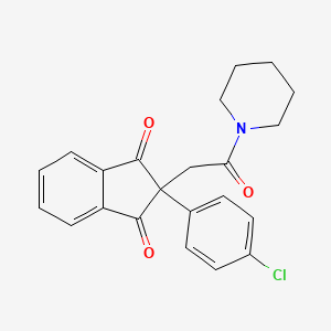 2-(4-chlorophenyl)-2-[2-oxo-2-(1-piperidinyl)ethyl]-1H-indene-1,3(2H)-dione