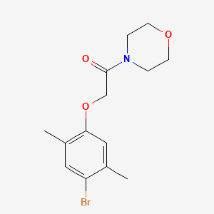 molecular formula C14H18BrNO3 B3498838 4-[(4-bromo-2,5-dimethylphenoxy)acetyl]morpholine 