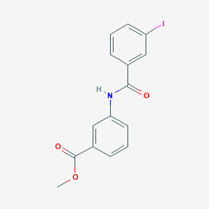 molecular formula C15H12INO3 B3498841 methyl 3-[(3-iodobenzoyl)amino]benzoate 