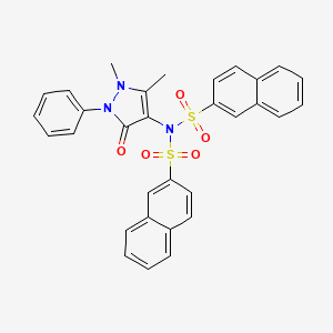 N-(1,5-dimethyl-3-oxo-2-phenyl-2,3-dihydro-1H-pyrazol-4-yl)-N-(2-naphthylsulfonyl)naphthalene-2-sulfonamide