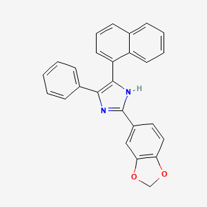 molecular formula C26H18N2O2 B3498859 2-(1,3-benzodioxol-5-yl)-4-(1-naphthyl)-5-phenyl-1H-imidazole 