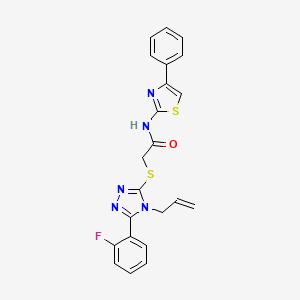 2-{[4-allyl-5-(2-fluorophenyl)-4H-1,2,4-triazol-3-yl]thio}-N-(4-phenyl-1,3-thiazol-2-yl)acetamide