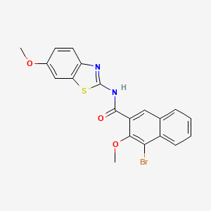 4-bromo-3-methoxy-N-(6-methoxy-1,3-benzothiazol-2-yl)-2-naphthamide