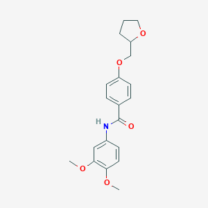 molecular formula C20H23NO5 B349891 N-(3,4-dimethoxyphenyl)-4-(tetrahydro-2-furanylmethoxy)benzamide CAS No. 851791-93-0