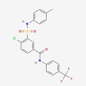 4-chloro-3-{[(4-methylphenyl)amino]sulfonyl}-N-[4-(trifluoromethyl)phenyl]benzamide